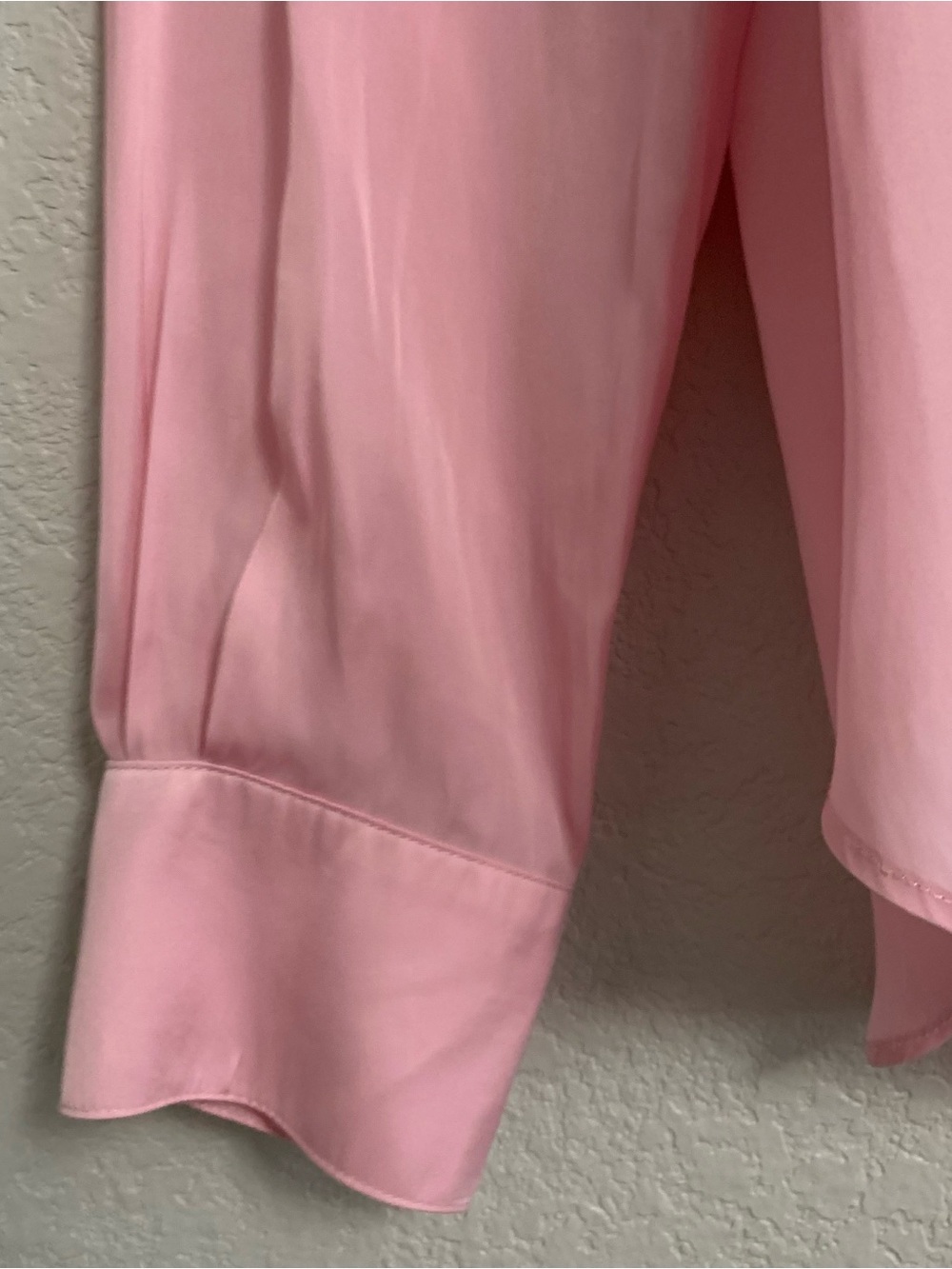 Zadig & Voltaire Blouse Top Womens S Tink Satin Vneck Long Sleeve Pink Glam - Picture 8 of 16